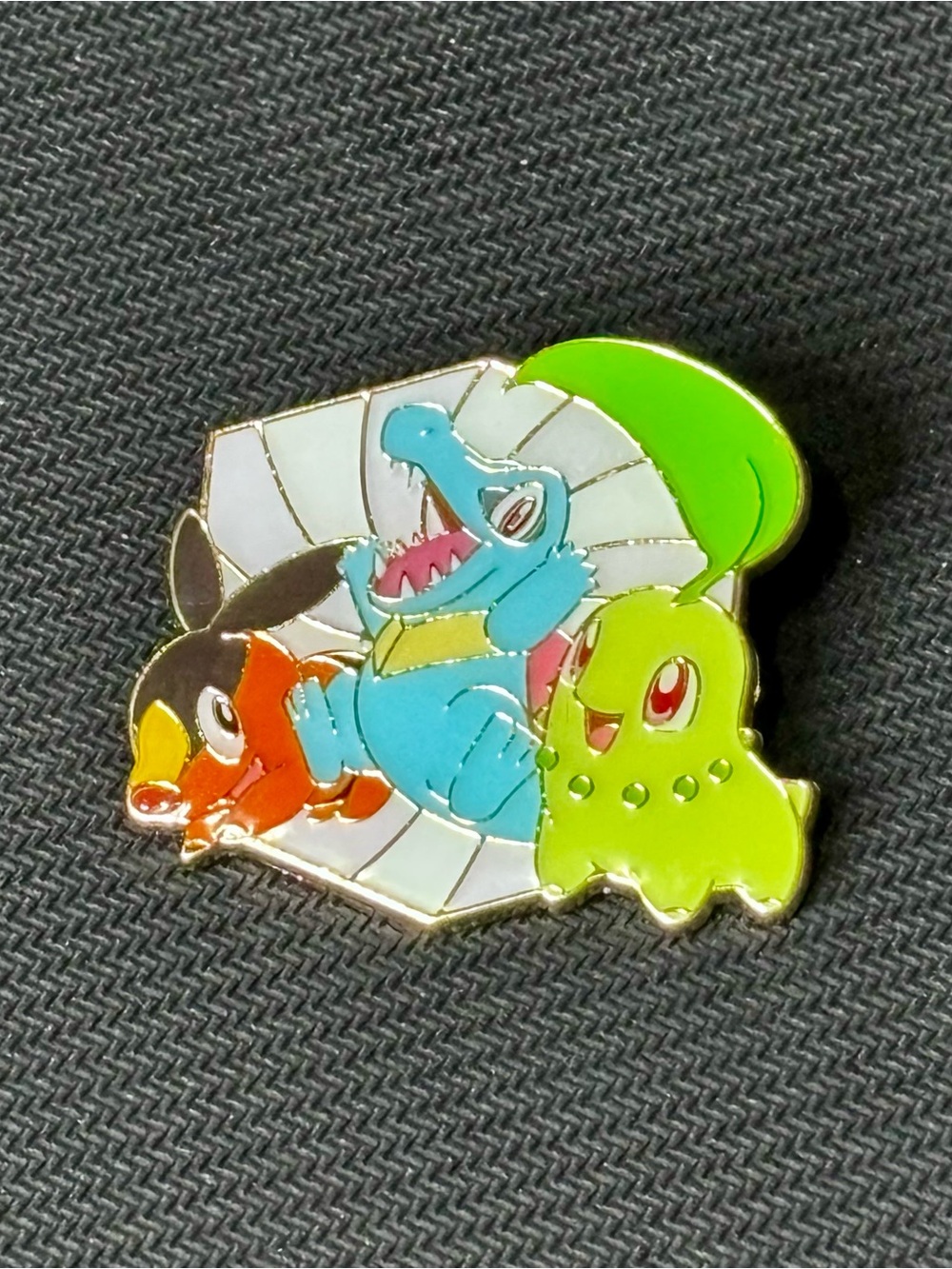 Pokémon Ascended Heroes Starter  Totodile Chikorita Tepig Trio Collection Pin
